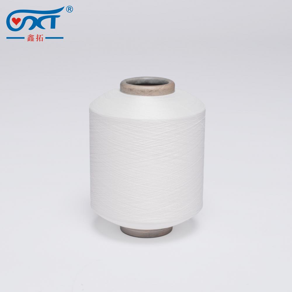 Hvit 30/100 Polyester Garn Covered Spandex Yarn Scy