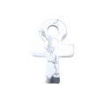 Howlite Ankh Pendant (20x30mm) Handmade Craved for DIY Making Jewelry