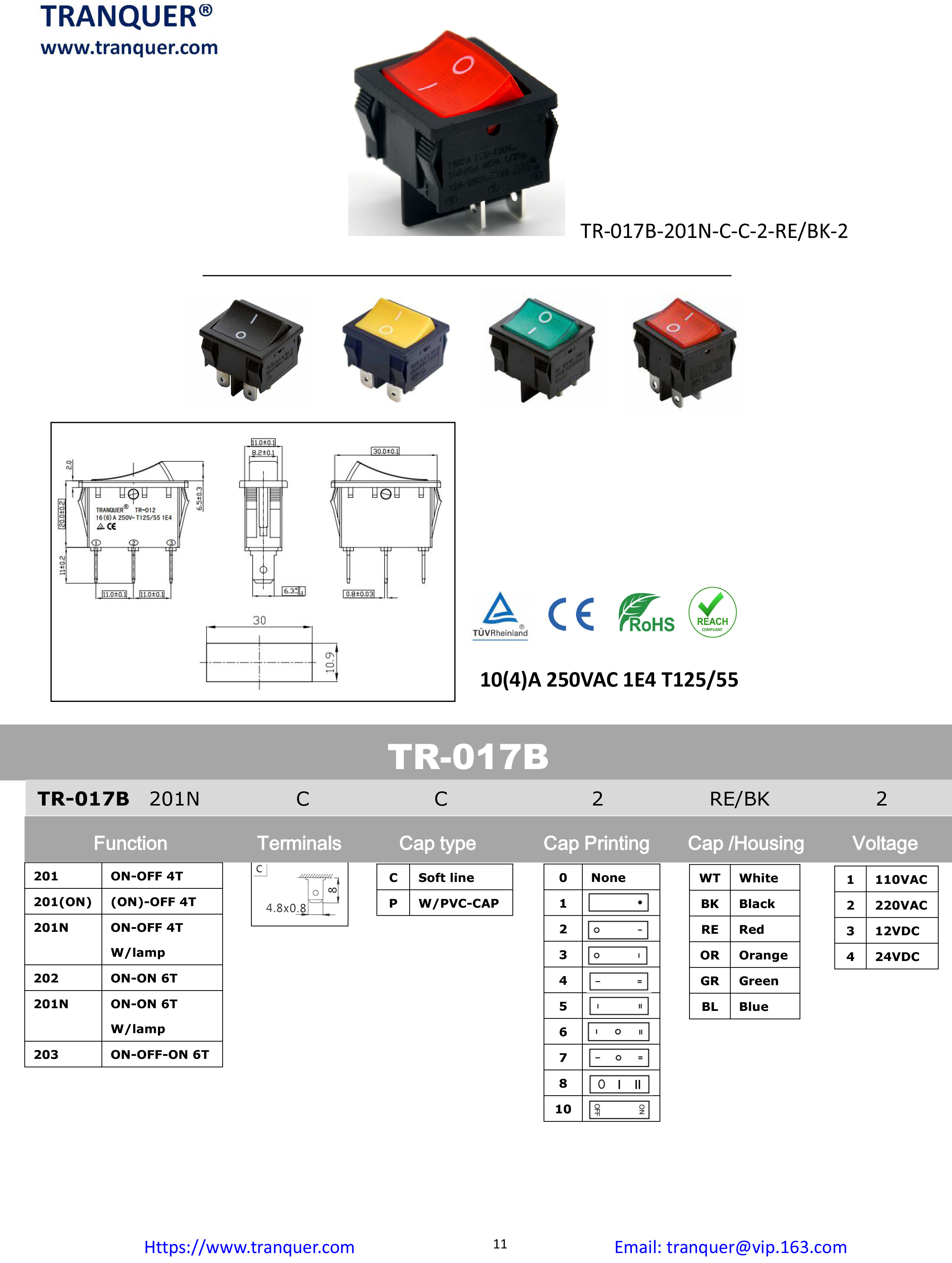 6pin Dpdt On Off On 220v 10a Non-illuminated 3 Step Rocker Switch, High ...