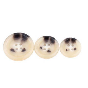 4-holes Button Resin Round Horn Button