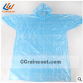 Promotional fashionable disposable pe rain poncho for adult Asian Hot