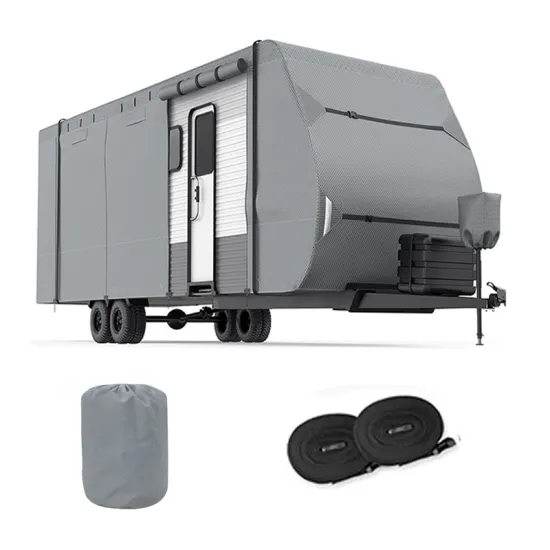 UV Resistant Waterproof Rip-Stop Outdoor Travel Trailer RV Cover