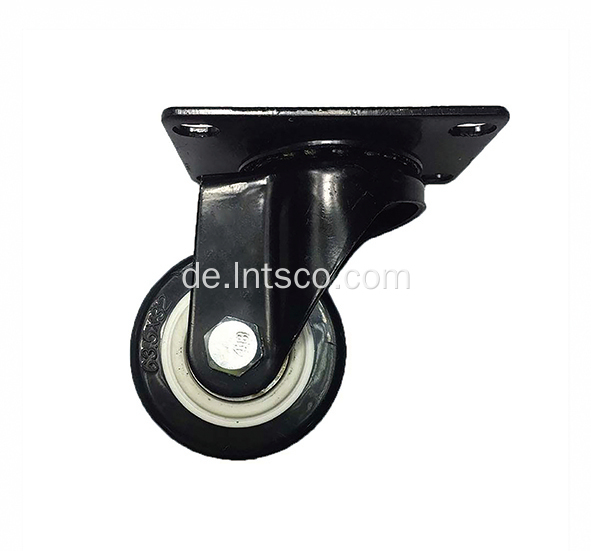 1.5 "Schwarze PVC-Schwenkrollen