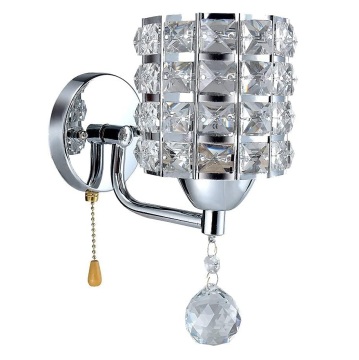 Pronzo della parete di cristallo a LED moderna con interruttore a catena pull
