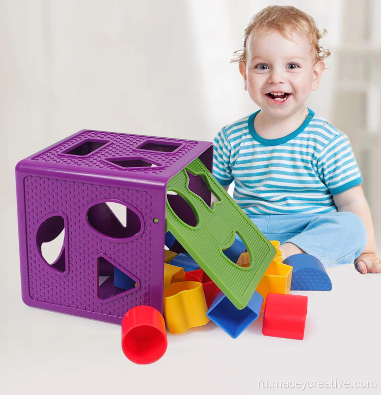 Пластиковая игра детей 9pcs shape-sorter