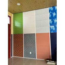 China Light Grey Brick Pattern Metal Carved Plate Manufactory