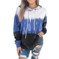 Women Tie Dye Printed Hoodies Tops