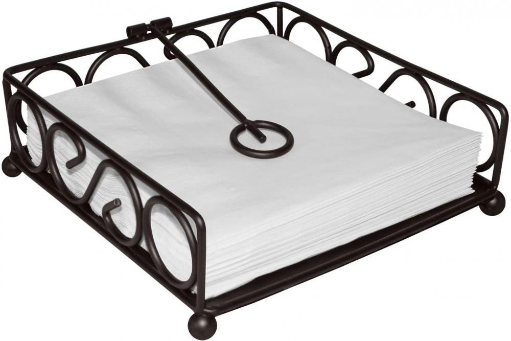 Black Scroll Collection Napkin Holder