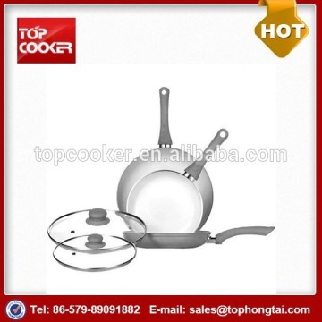 As Seen on TV Aluminum Ceramic Coated Fry Pan Set with Lid