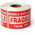 2"x3" Handle with Care Shipping Stickers