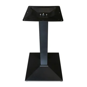 Square Bevel Base Black Cast Iron Table Base