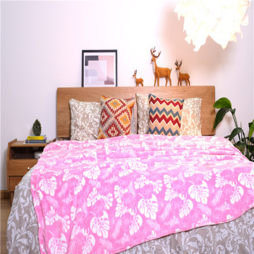 Lightweight Pink Printed Fleece Soft Children Throws Blanket