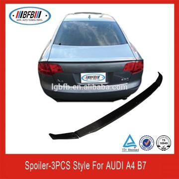 Good quality 3 PCS ABT style car spoiler for sale rear spoiler for audi b7 A4 series