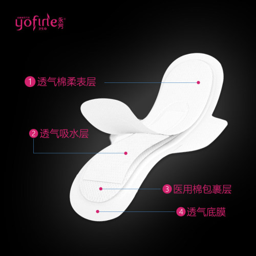 320mm Ultra Thin Sanitary Pad with Blue Acquisition Layer