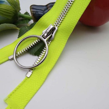 10 Inch Separating Brass Zipper with O ring