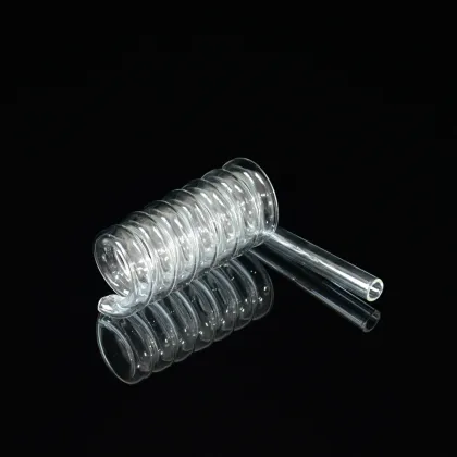 HF Clear Spiral Quartz Glass Tube Condenser Coil for Chemical Industry