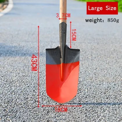 Agricultural Steel shovel Multi-functional excavating soil flat tip spade outdoor garden tool household wooden handle shovel