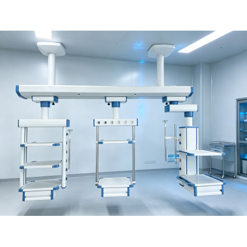 ICU Combined Ceiling Bridge 2‑Bed Shared Dry‑Wet Separation High‑Strength Aluminum Alloy ICU Pendant System