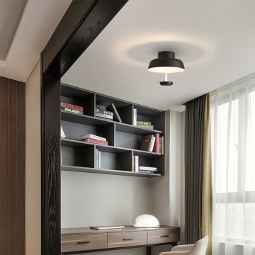 Modern zwart LED -kroonluchter voor 6W slaapkamer plafondlicht
