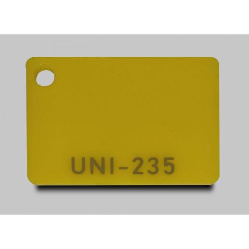 Feuille de plexiglas acrylique jaune 3 mm d&#39;épaisseur 1220 * 2440 mm