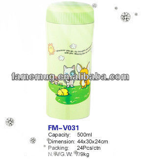 350ml new style cartoon stainless steel vacuum flasks/mugs