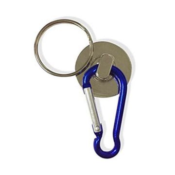 Super Strong Neodymium Magnet Carabiner - Holds 35 Lbs with Snap Hook and Split Ring