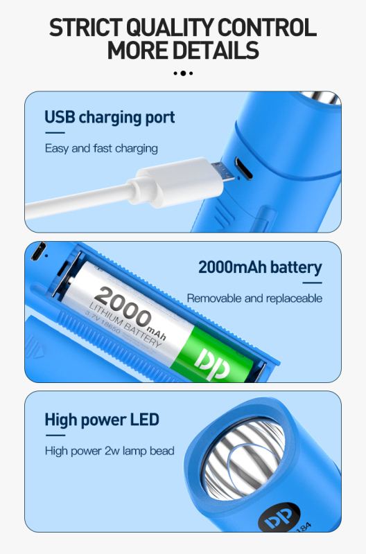 Super Bright Usb Rechargeable Led Flashlight Mini Torch