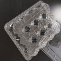 Clear PET plastic tray 9 slots for cakes