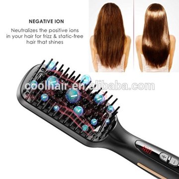 LED Display Electric Hair Brush Fast Hair straightener Hair Straightening brush