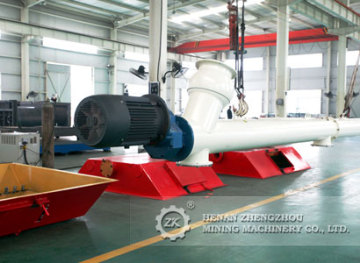 Flexible screw conveyor for cement