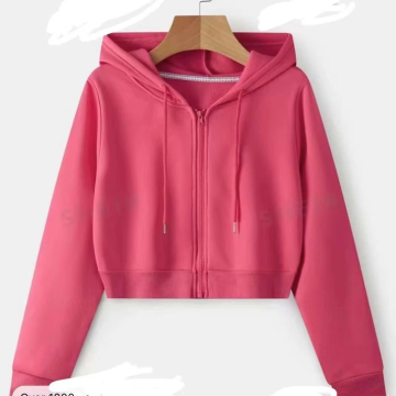 Spring and Autumn Hoodie Zipper Short Sweater Style