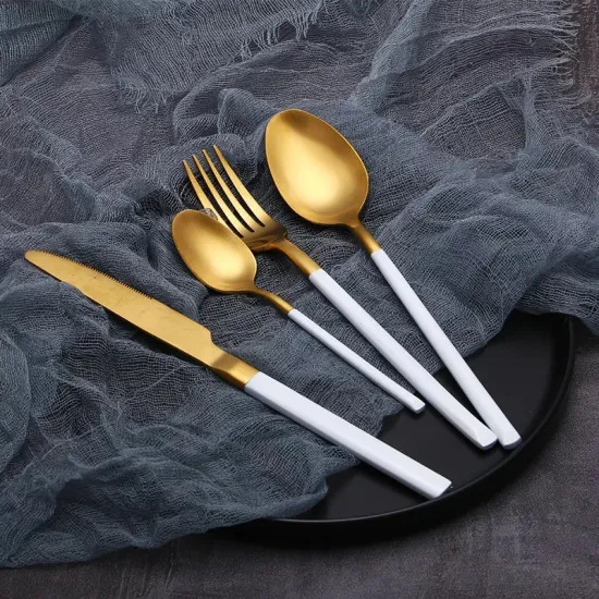 Gold Plated Flatware Stainless Steel Cutlery