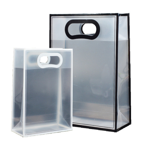 Waterproof transparent PP frosted shopping handle bag