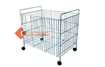 Small Warehouse Wire Container Storage Cages With Castor Ios Ce Sgs