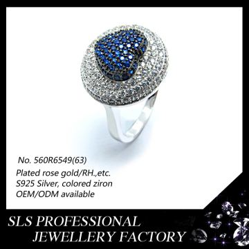 2016 New Silver Jewelry Fashion Ring Plated White Gold