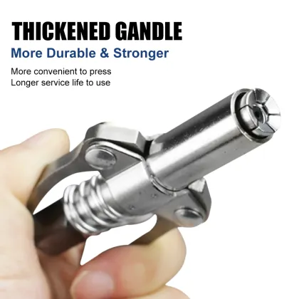 High Pressure Grease Gun Coupler Nozzle for Lubricants and Repairs
