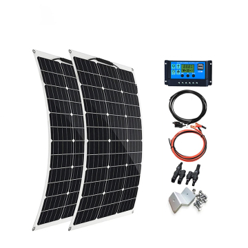 Mini painéis solares flexíveis ao ar livre de alta qualidade - 12V 100W a 200W monocristalina