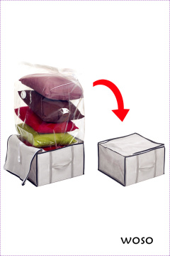canvas tote bag (1 canvas outer cover/non-woven fabric cover + 1 vacuum storage bag)