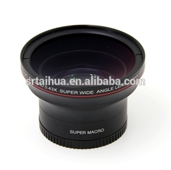 52mm 0.43x wide angle lens with Macro camera additional lens with UV HD LENS