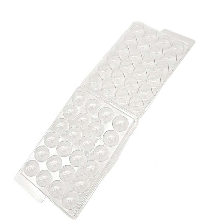 24 Cavity Truffle Packaging PET Double Blister Clamshell