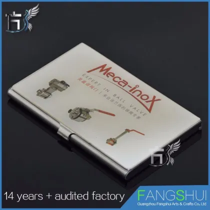 Stickers Logo Stainless steel the unique design of the name card holder