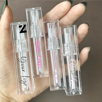 Customizable Wholesale Lip Oil Tubes - 3ml Square Containers with Option to Add Your Logo