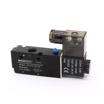 Title: "AIRTAC 3v210-08-NC, 3v110-06-NO, and 3v310-10 Solenoid Valves: 2-Position, 3-Way Pneumatic Actuators - Normally Open and Normally Closed