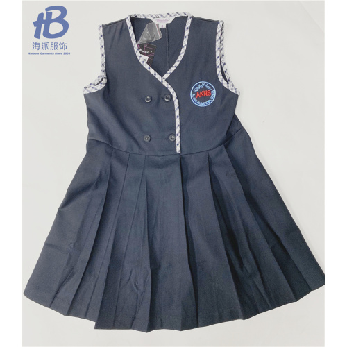 China GIRLS SCHOOL WEAR WOVEN DRESS Factory