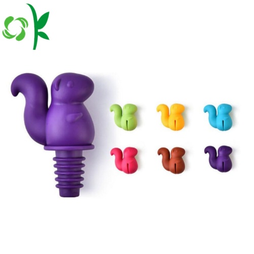 Eekhoorn Silicone Cute Design wijnstopper voor dop