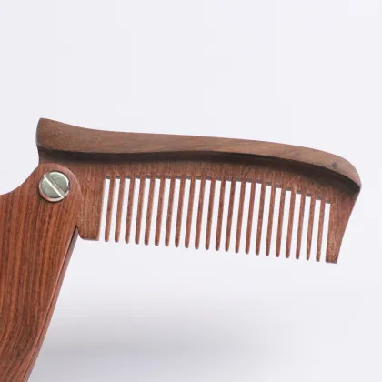 Wholesale Best-Selling Hair Combs: Sandalwood Folding Wooden Beard Combs