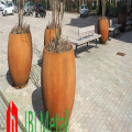 Rust Color Corten Steel Garden Flower Pot