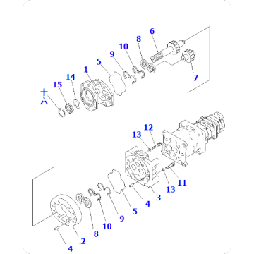 Wheel loader WA800-3EO gear pump 705-58-45030