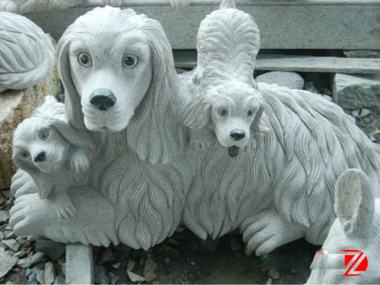 Dog garden sculptures