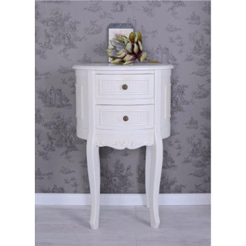 Vintage Bedside Table White Nightstand Shabby